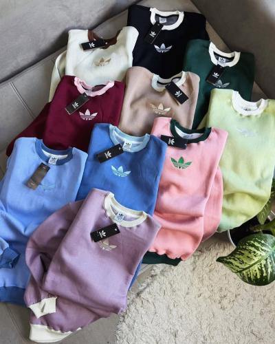 Buzo Adidas Algodon Frisa Combinado