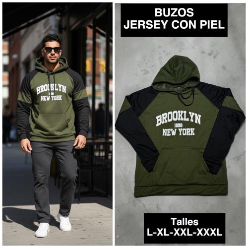 Buzos de Jersey con Piel