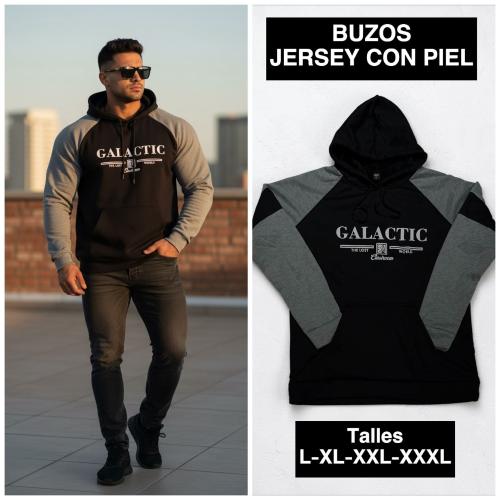 Buzos de Jersey con Piel