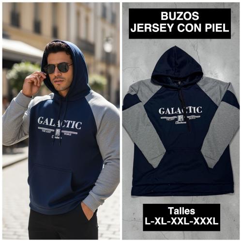 Buzos de Jersey con Piel