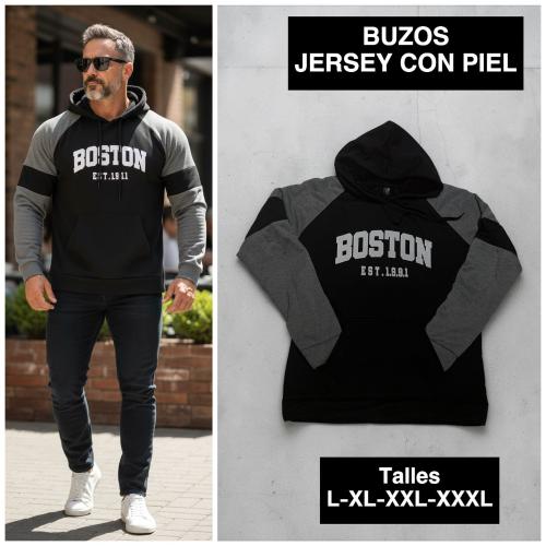 Buzos de Jersey con Piel