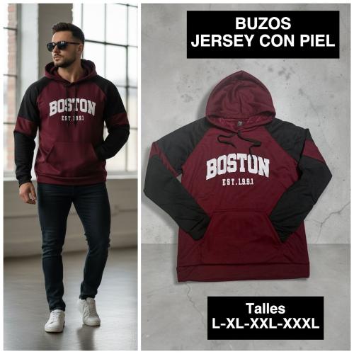 Buzos de Jersey con Piel