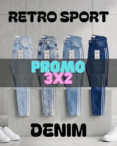 Jean Slim Elastizado 2 Lineas Retro Sport