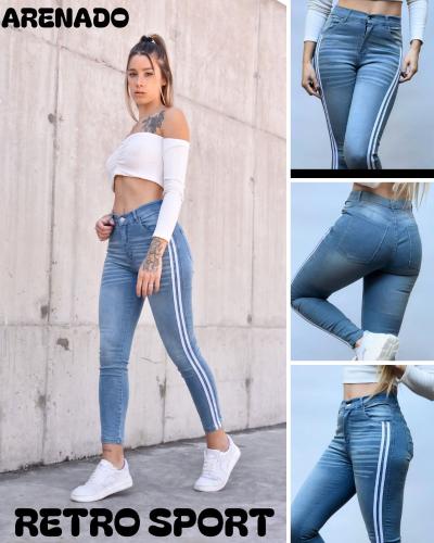 Jean Slim Elastizado 2 Lineas Retro Sport - Miniatura 2