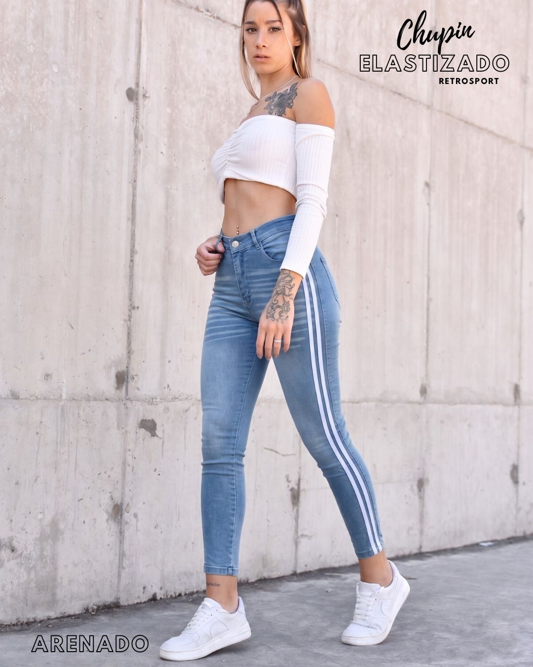 Pantalon Jean Slim Elastizado 2 Lineas Retro Sport Chupin - Chupin.jpg