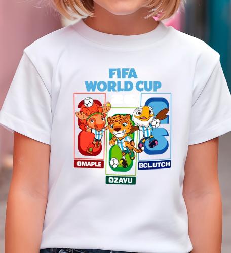 Remeras Algodon Peinado Estampado   Mundial Argentina Niño Talles 4 al 16 - Miniatura 3