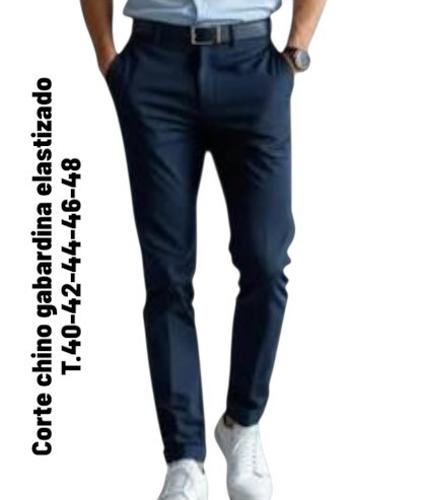 Pantalón Corte Chino Gabardina Elastizado - Miniatura 2