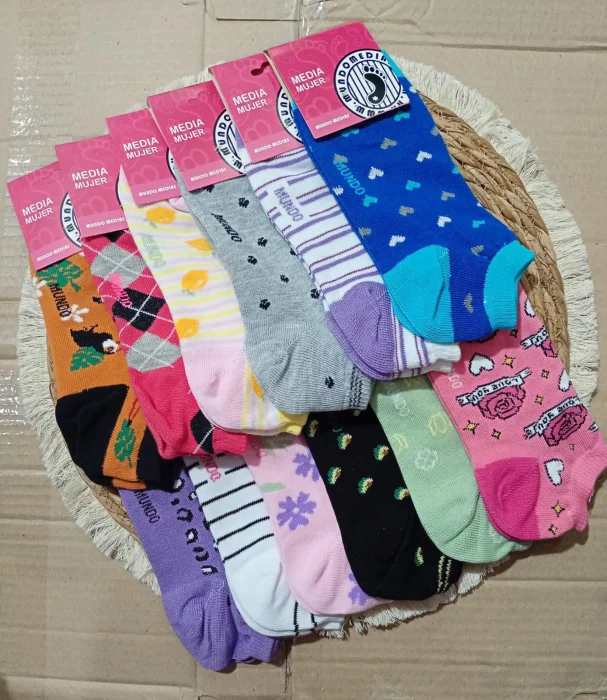 Zoquete de Dama Estampado Mundo