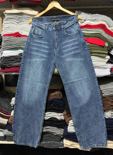 Pantalón Baggy Liso Azul Nev Localizado + Big Hilo Azul