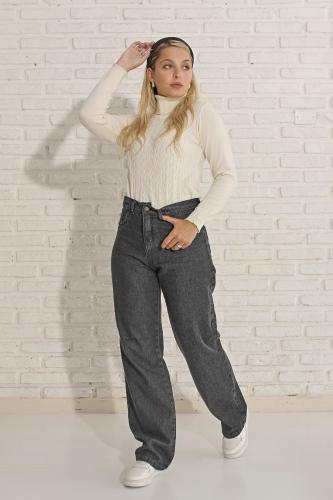 Wide Leg Gris Dark
