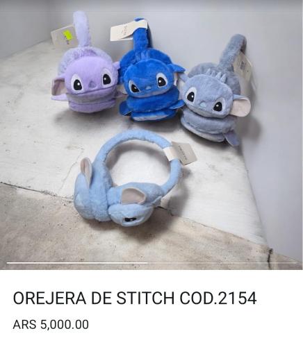 Orejeras de Peluches Stitch