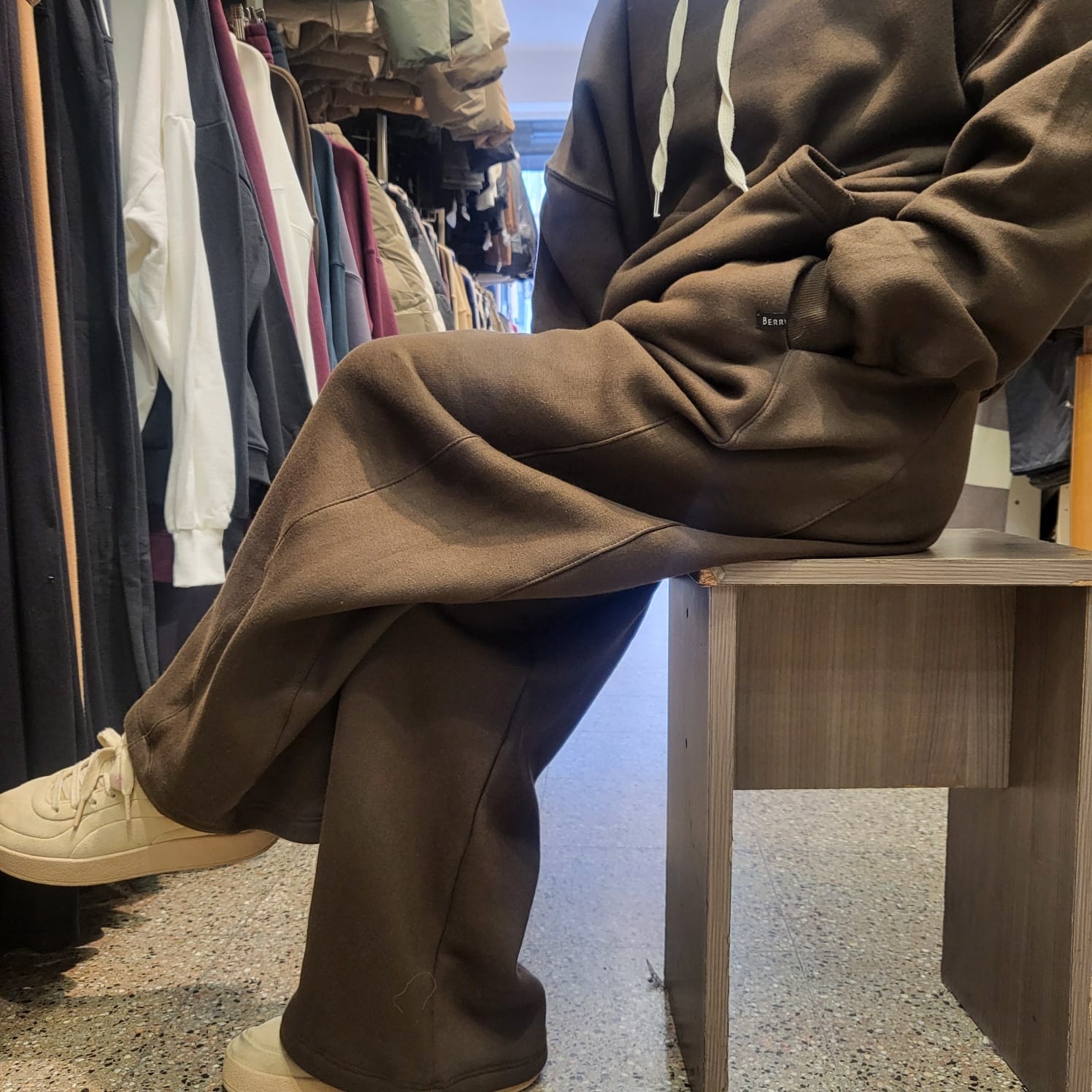 Conjunto Pantalon Baggy Algodon Premium Frizado y Buzo - Imagen 3
