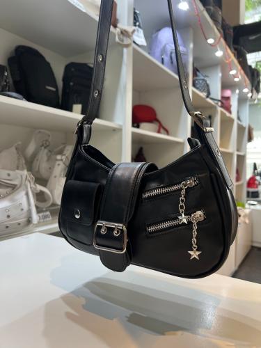 Cartera Mini Bag Baguette Negra - Miniatura 2