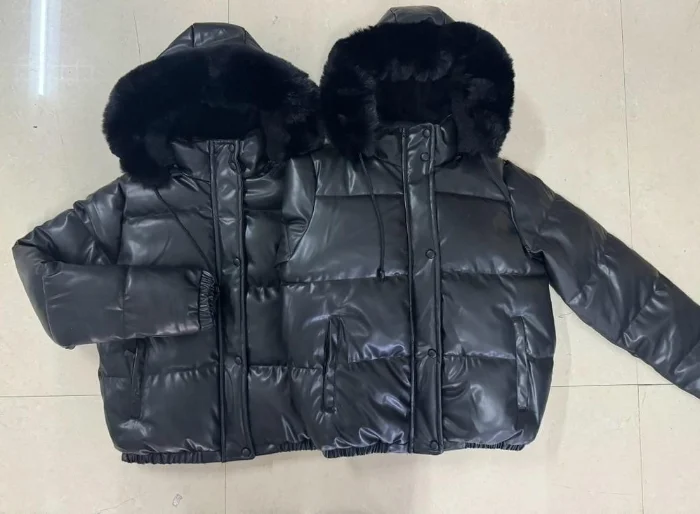 Puffer Ecocuero con Piel