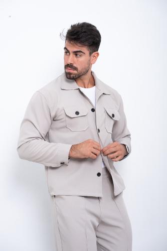 Pantalón +camisaco Sastrero de  Invierno  (beigue) - Miniatura 8
