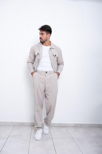 Pantalón +camisaco Sastrero de  Invierno  (beigue) - Miniatura 2