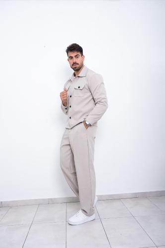 Pantalón +camisaco Sastrero de  Invierno  (beigue) - Miniatura 6