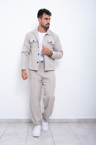 Pantalón +camisaco Sastrero de  Invierno  (beigue) - Miniatura 7
