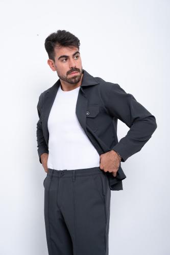 Pantalón +camisa Sastrero de Invierno (gris Topo) - Miniatura 3