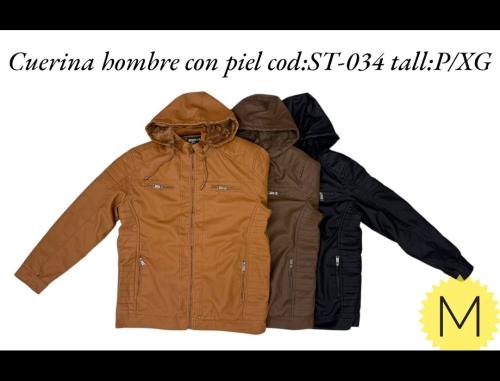 Campera de Eco Cuero Hombre