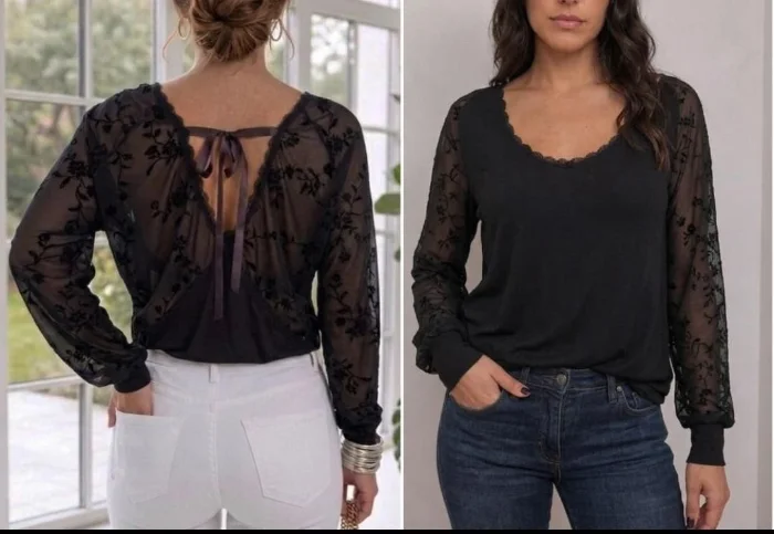 Blusa con Lazo C/ Tul