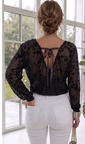 Blusa con Lazo C/ Tul - Miniatura 3