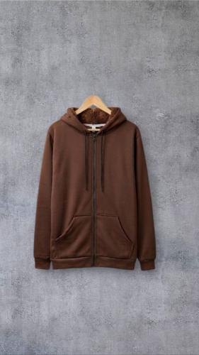 Campera de Jersey con Piel