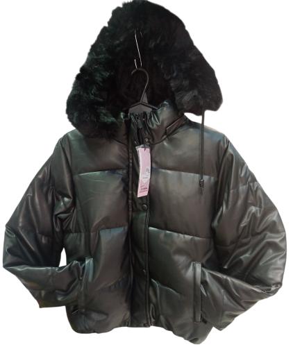 Campera Importada Puffer Engomado con Piel