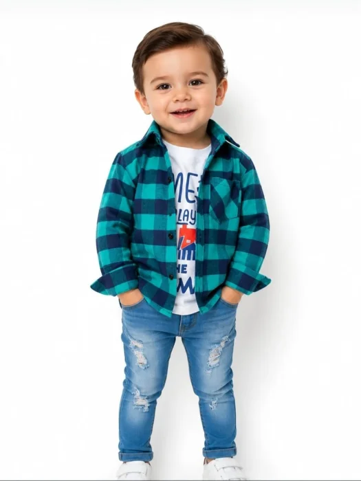 Camisas Leñadora Frisado de Bebé