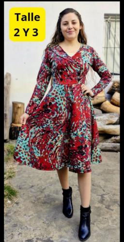 Vestido Solapa Scuba - Miniatura 4