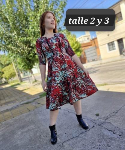 Vestido Scuba 3/4