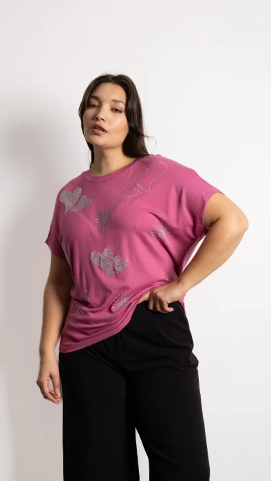 Gabriela - Remera  Importada con Strass