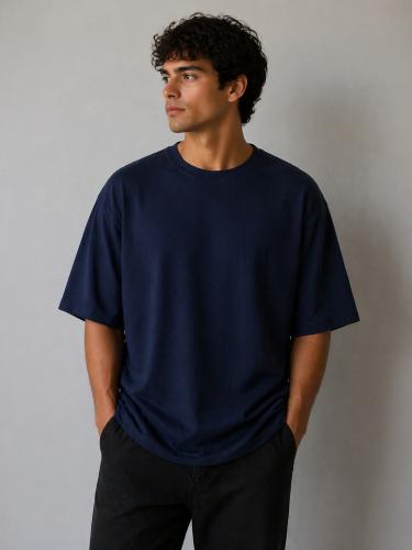 Remeras Oversize Lisa Azul