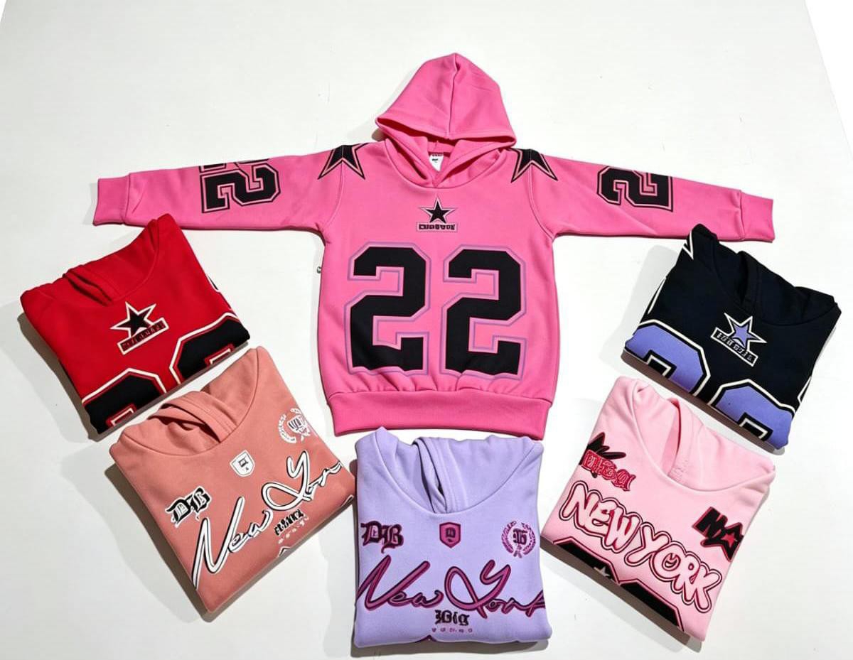 Buzos Capucha Nena Estampados Friza - Imagen 2