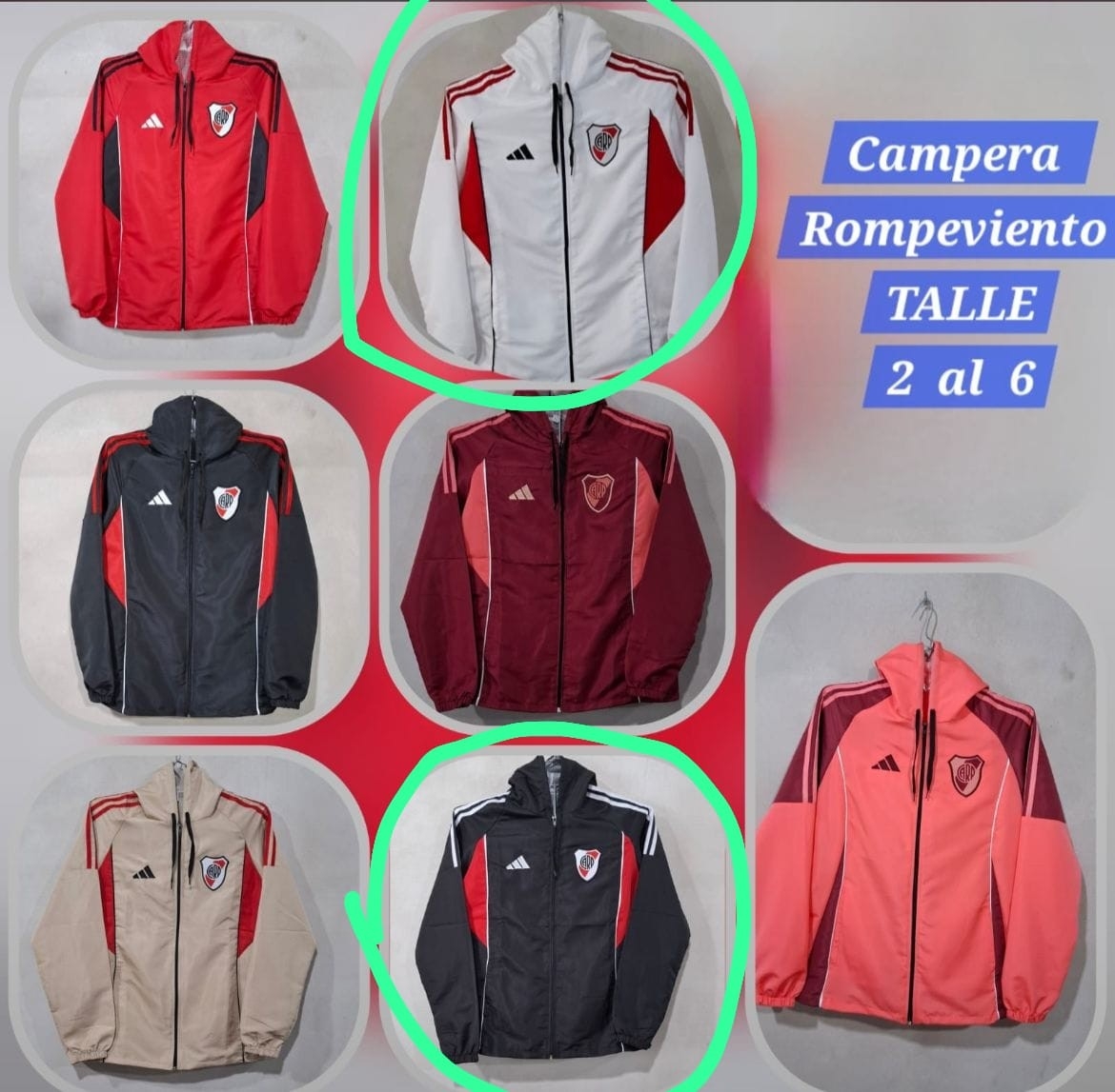 Campera Rompeviento River y Boca - Imagen 2