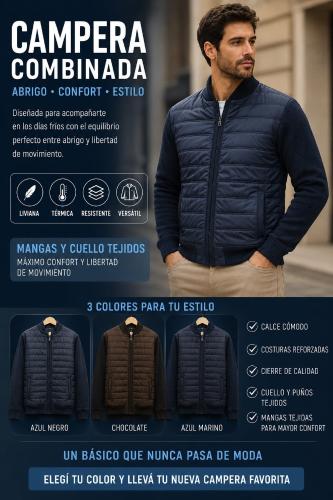 Campera Manga Tejida