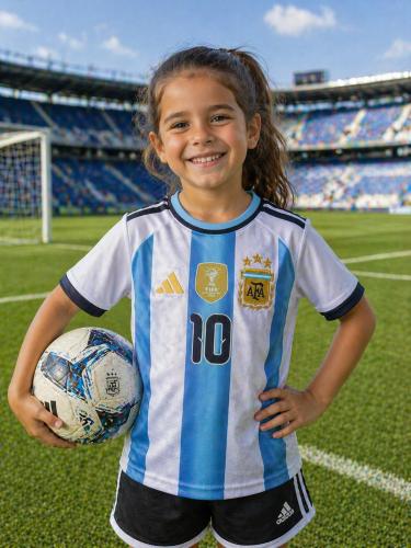 Camisetas Argentina Niño Bordadas del 4 al 16 - Miniatura 3