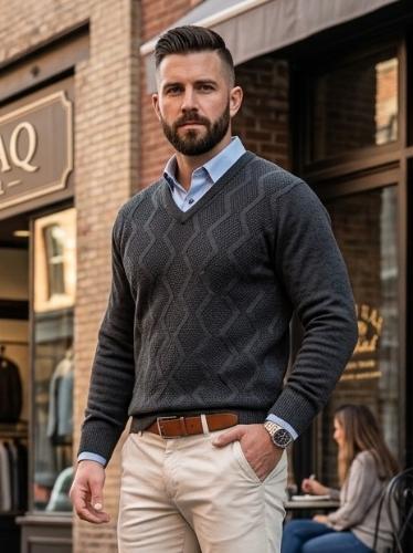 Sweter de Lana en V - Miniatura 2