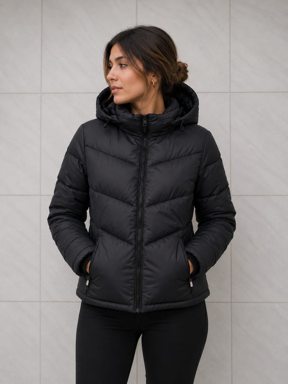 Campera de Damas con Piel Importada - Imagen 1