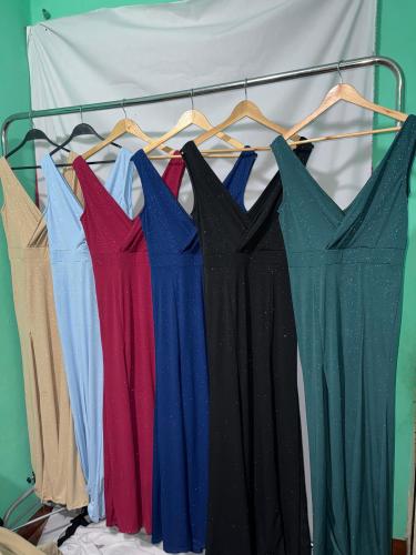 Vestido Cruzado de Lurex - Miniatura 3