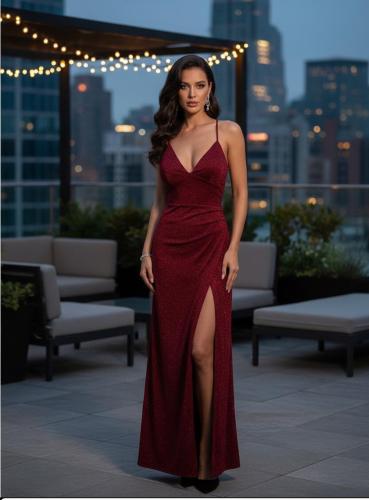 Vestido Armado de Lurex  Dd Fiesta
