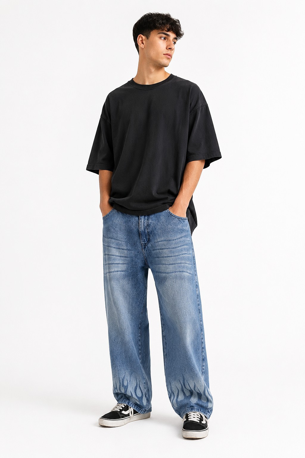 Jean Baggy Clásico Diseños Hombre Pantalon Ancho Y2k Denim Caballero Unisex Mayorista - Imagen 3