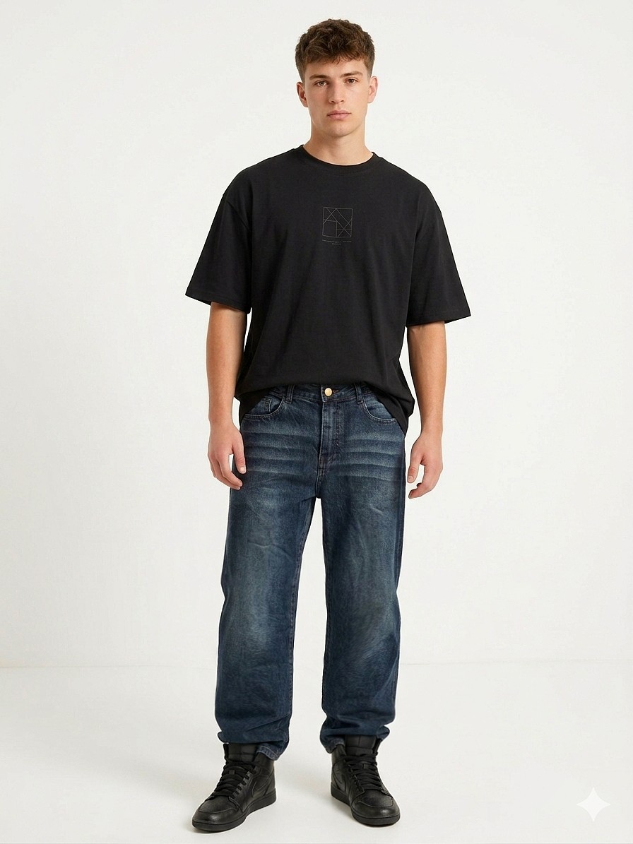 Jean Baggy Clásico Diseños Hombre Pantalon Ancho Y2k Denim Caballero Unisex Mayorista - Imagen 6