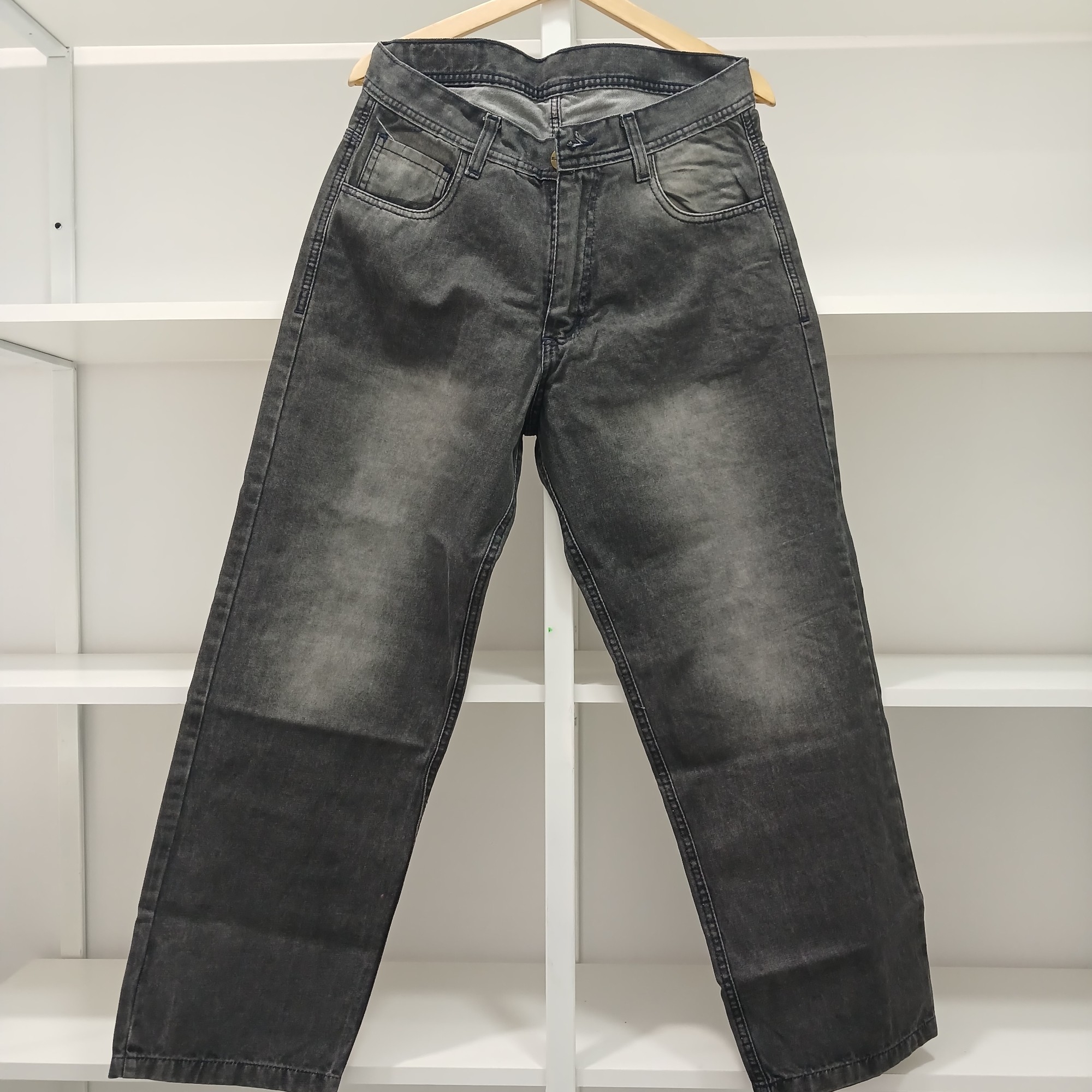 Pantalón Baggy Bordado Street & Cruz del Diablo - Gris Matizado - Imagen 2