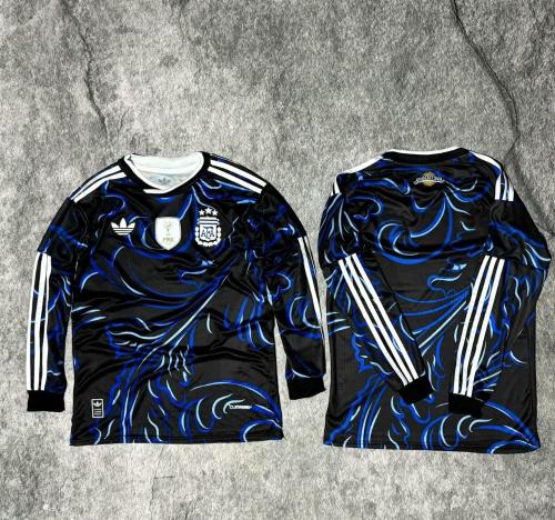 Camiseta Argentina Negra Manga Larga