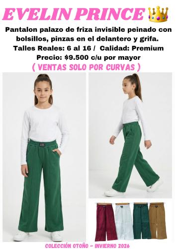 Pantalon Palazo con Pinzas y Griffa