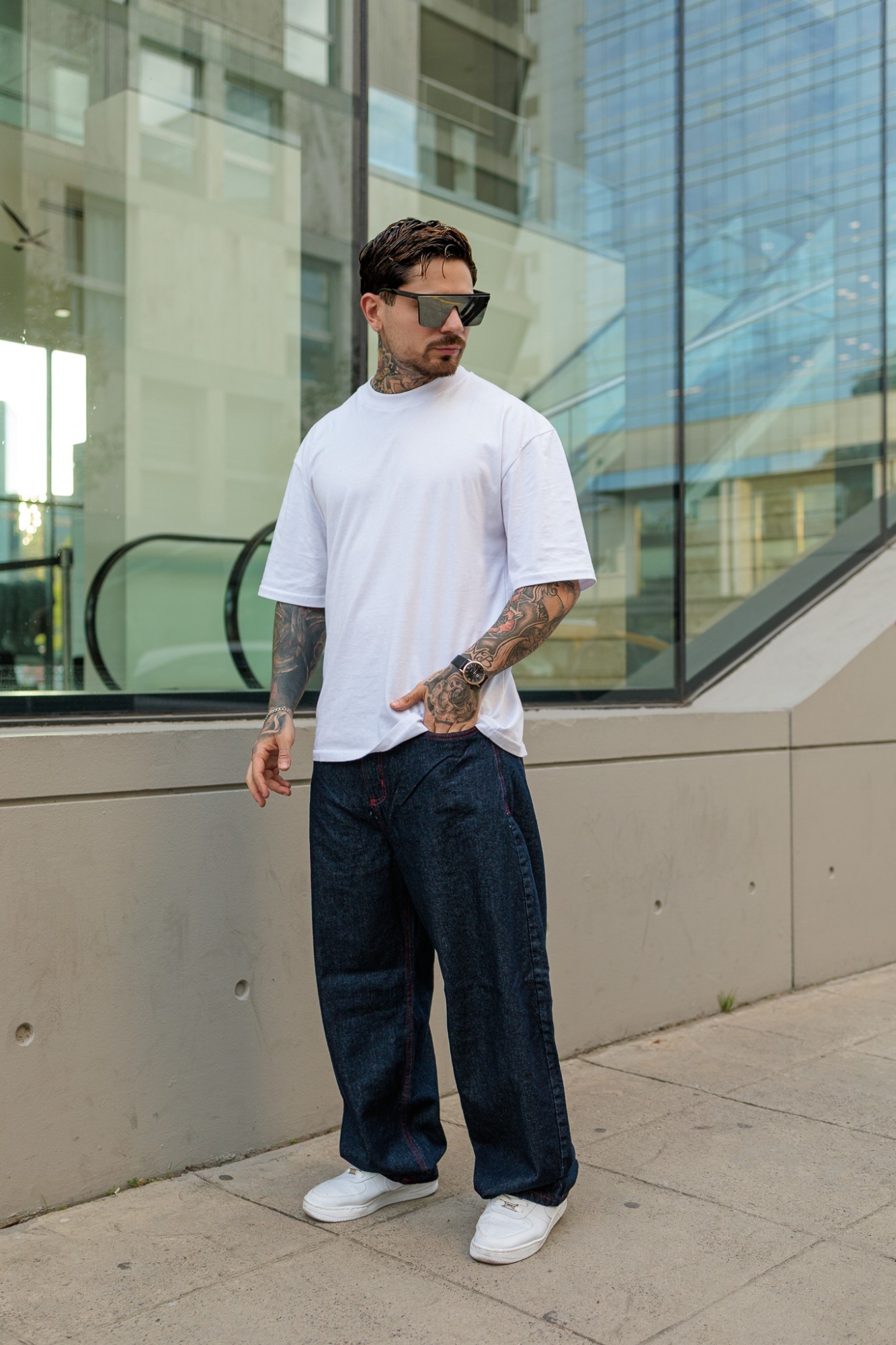 Baggy Ferrari Azul Estático con Bordado - Imagen 6
