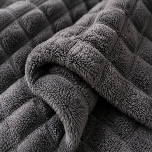 Frazada Chill & Home Flannel Deluxe Cuadraditos Queen - Miniatura 2