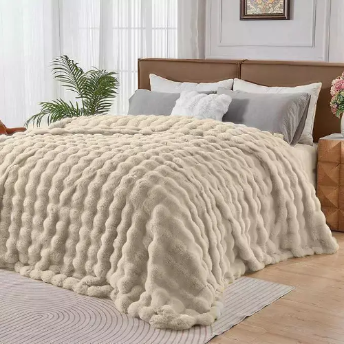 Frazada Flannel Deluxe  Chill & Home Queen Burbujas - Miniatura 2