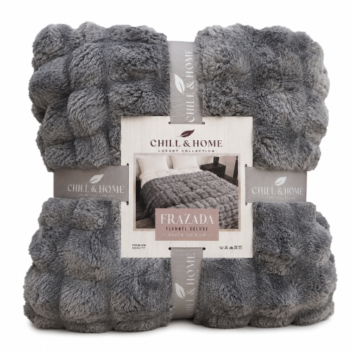 Frazada Flannel Deluxe  Chill & Home Queen Burbujas - Miniatura 4